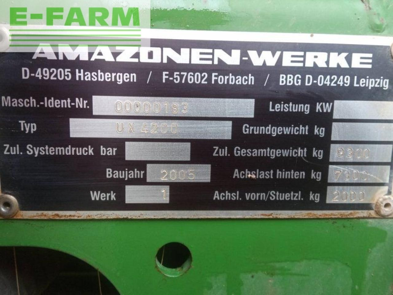 Amazone ux 4200 - Getrokken veldspuit: afbeelding 3 Amazone ux 4200 - Getrokken veldspuit: afbeelding 3