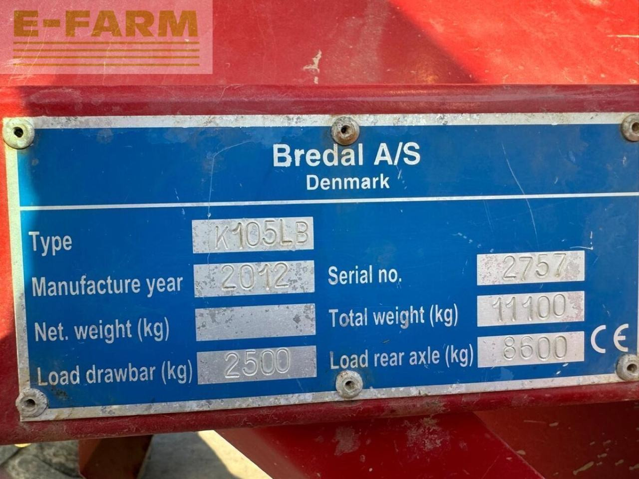 Bredal k105lb - Kunstmeststrooier: afbeelding 4 Bredal k105lb - Kunstmeststrooier: afbeelding 4