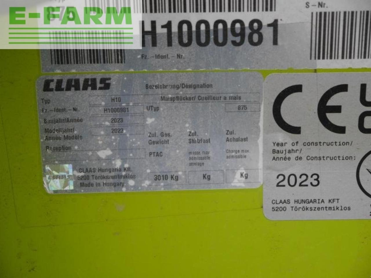 CLAAS corio 875 fc conspeed - Maiskolvenplukker: afbeelding 5 CLAAS corio 875 fc conspeed - Maiskolvenplukker: afbeelding 5