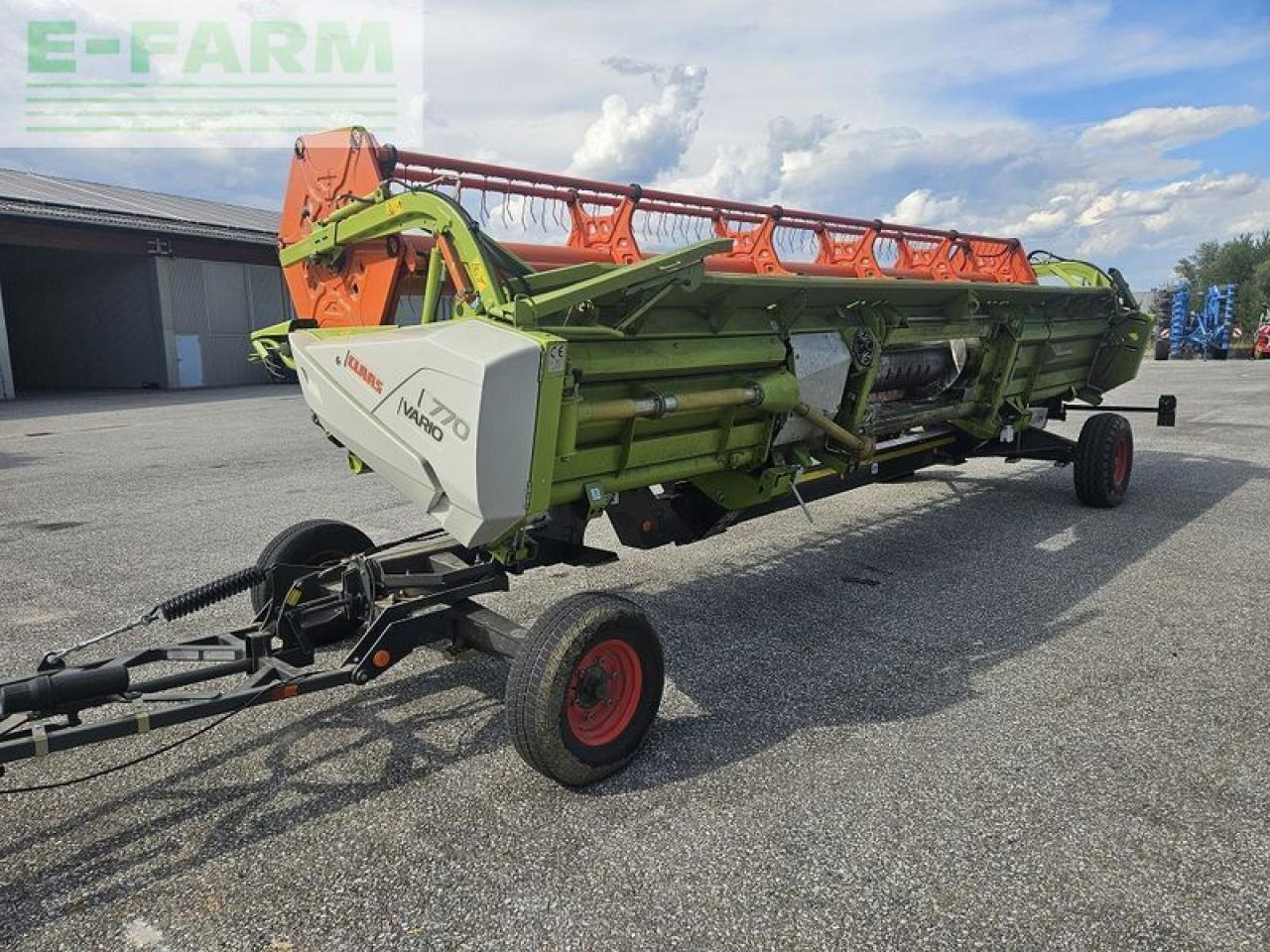 CLAAS vario 770 + rapstrenner + transportwagen - Graanmaaibord: afbeelding 1 CLAAS vario 770 + rapstrenner + transportwagen - Graanmaaibord: afbeelding 1