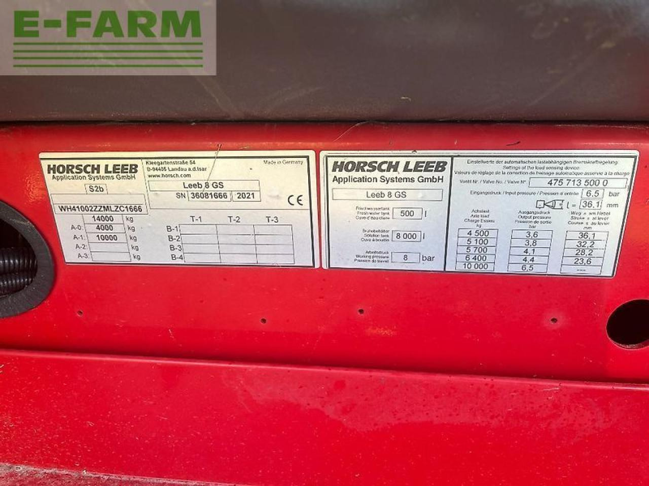 Horsch leeb 8 gs - Getrokken veldspuit: afbeelding 3 Horsch leeb 8 gs - Getrokken veldspuit: afbeelding 3
