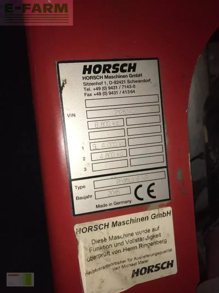 Horsch pronto 6 kr - Zaaicombinatie: afbeelding 2 Horsch pronto 6 kr - Zaaicombinatie: afbeelding 2