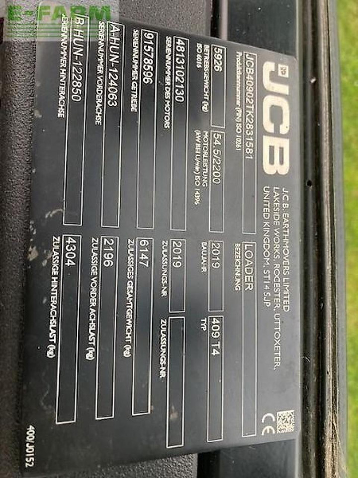 JCB 409 - Minigraafmachine: afbeelding 1 JCB 409 - Minigraafmachine: afbeelding 1