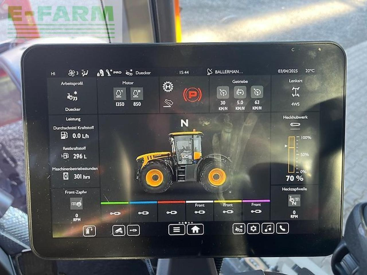 Tractor JCB 4220 fastrac icon kommunal: afbeelding 8