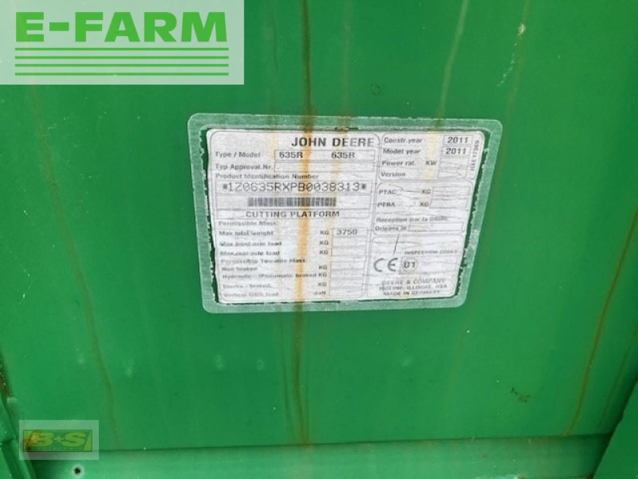 Graanmaaibord John Deere 635r inkl. rapsvorsatz und wagen: afbeelding 7
