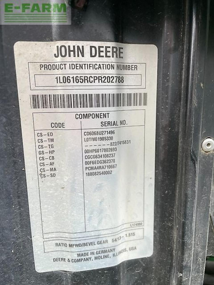 Tractor John Deere 6r165 / 6r 165 mit garantiever: afbeelding 24