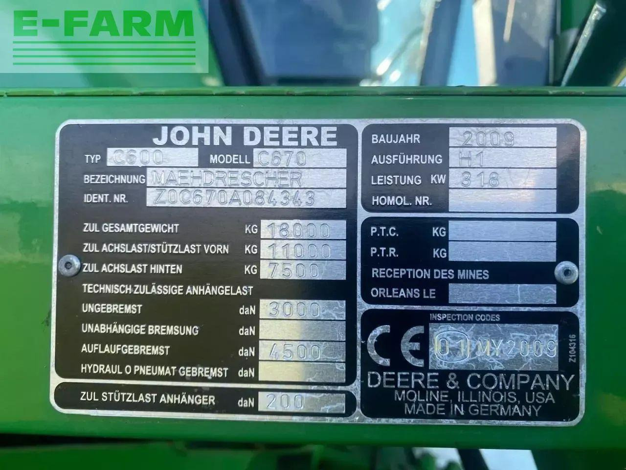 John Deere c670 - Maaidorser: afbeelding 3 John Deere c670 - Maaidorser: afbeelding 3