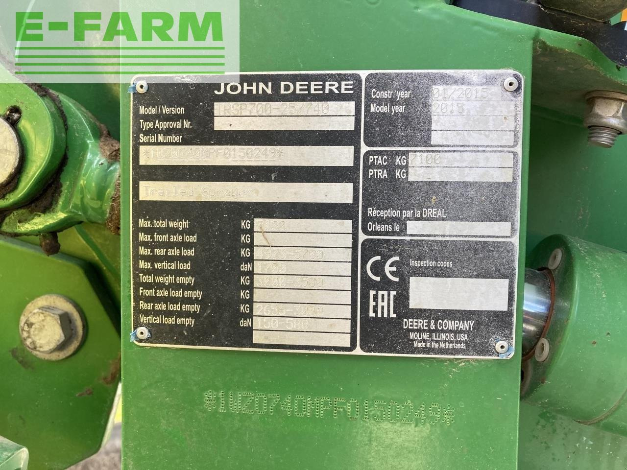 John Deere m740i - Getrokken veldspuit: afbeelding 3 John Deere m740i - Getrokken veldspuit: afbeelding 3