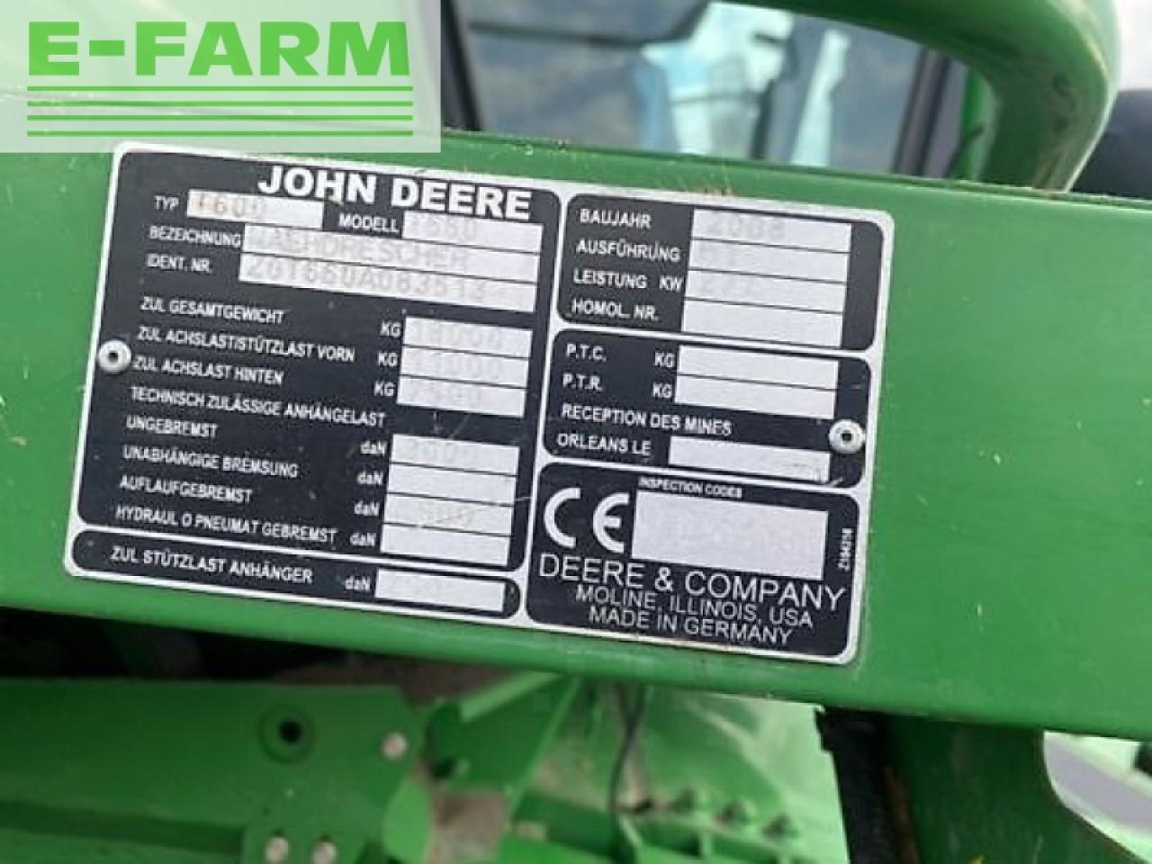 John Deere t660 - Maaidorser: afbeelding 5 John Deere t660 - Maaidorser: afbeelding 5