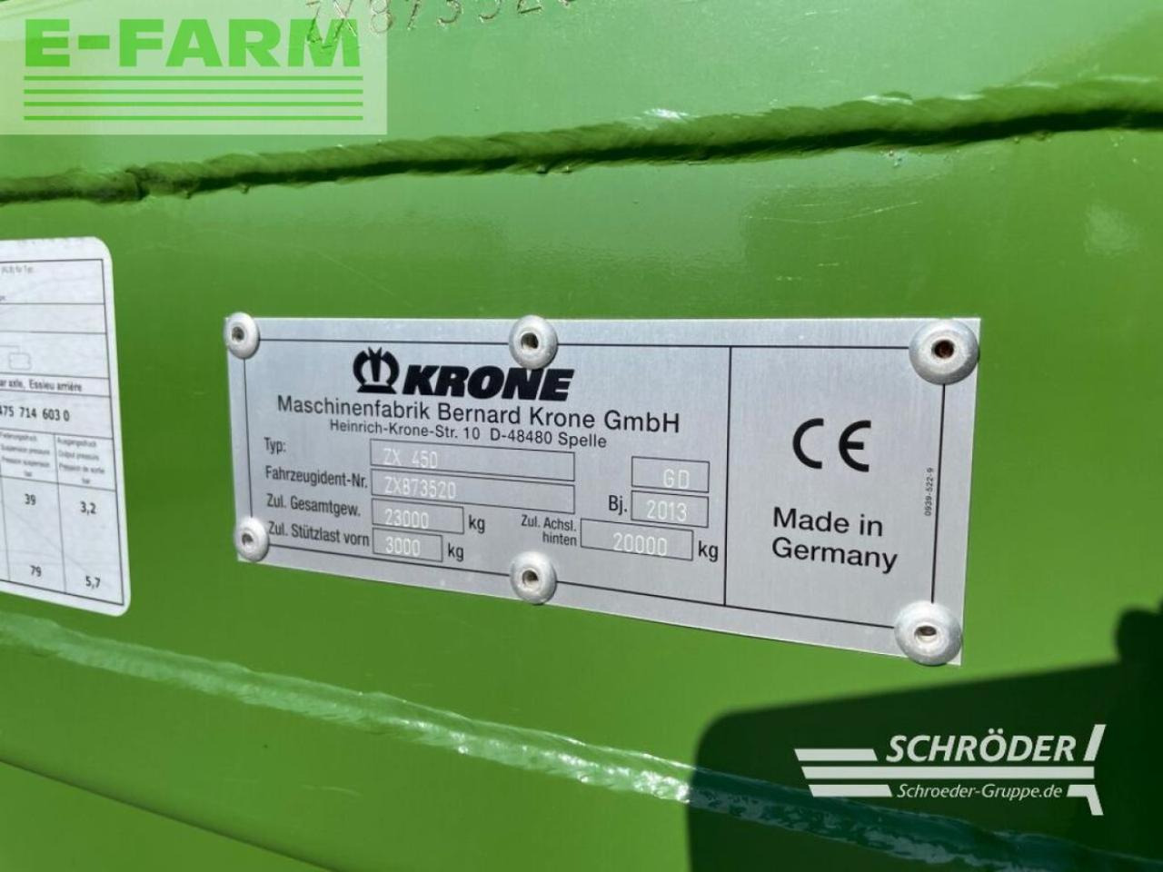 Krone zx 450 gd - nur 850 fuhren ! - Landbouwkipper: afbeelding 2 Krone zx 450 gd - nur 850 fuhren ! - Landbouwkipper: afbeelding 2