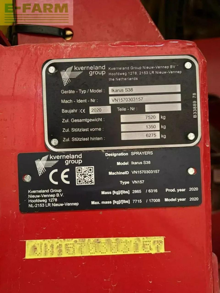 Getrokken veldspuit Kverneland ikarus s 38: afbeelding 20