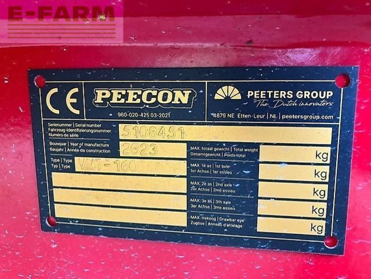 Peecon biga 18 topliner - Veeteelt materiaal: afbeelding 3 Peecon biga 18 topliner - Veeteelt materiaal: afbeelding 3