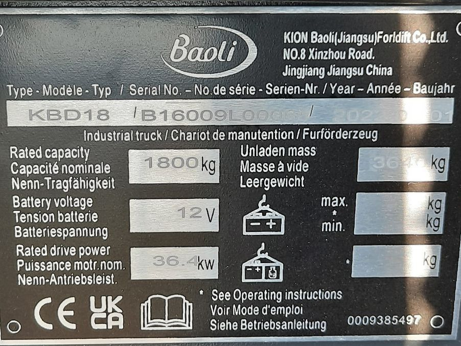 Diesel heftruck Baoli KBD18 Plus EU5: afbeelding 6