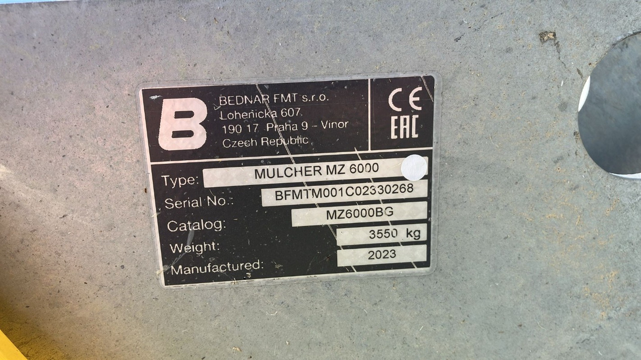 Bednar MZ 6000 - Klepelmaaier: afbeelding 1 Bednar MZ 6000 - Klepelmaaier: afbeelding 1