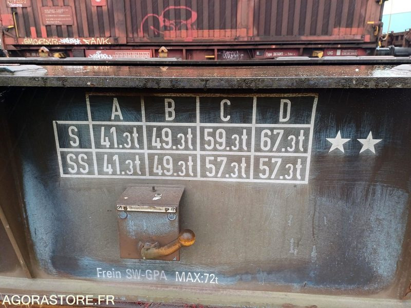 Andere machine Wagon plat intermodal type Sggnss – modèle 6432B0-4, 72 pieds - 2004 (ref 1561): afbeelding 8