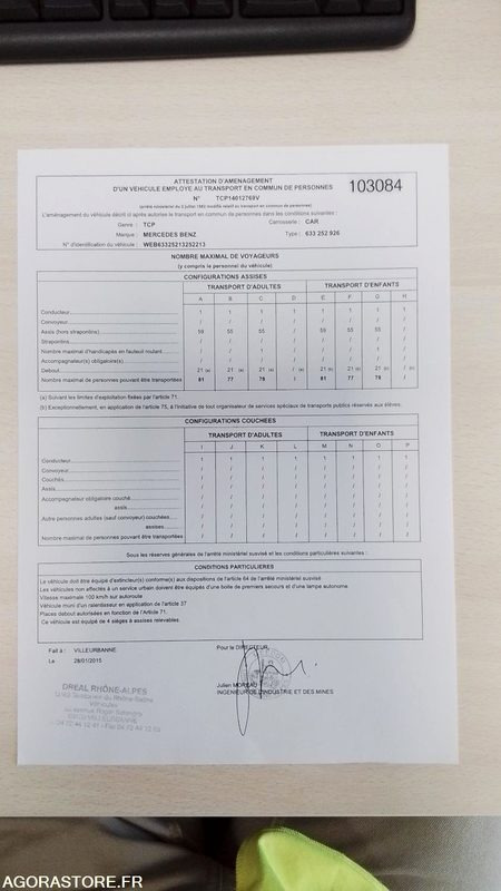 MERCEDES INTOURO N°103084 / non roulant - Minibus, Personenvervoer: afbeelding 4 MERCEDES INTOURO N°103084 / non roulant - Minibus, Personenvervoer: afbeelding 4