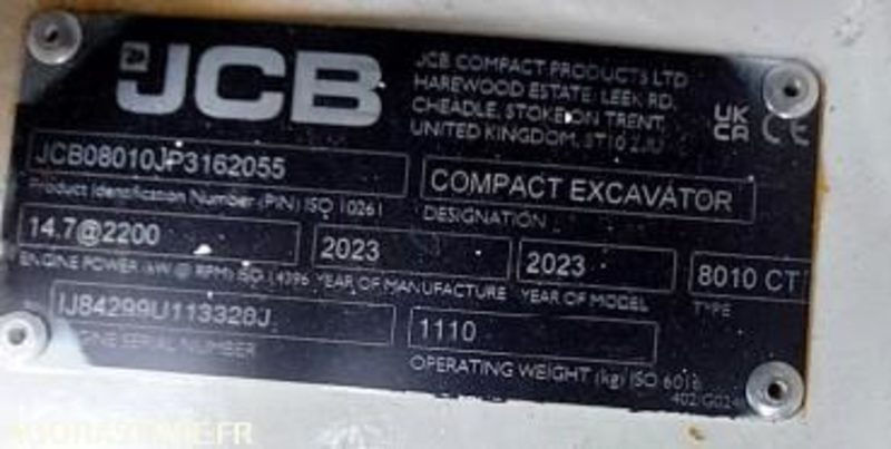 Mini Pelle 1T JCB 8010CTS + Remorque - 2023 / (NEUVE) 19 HEURES (EMF201) - Minigraafmachine: afbeelding 4 Mini Pelle 1T JCB 8010CTS + Remorque - 2023 / (NEUVE) 19 HEURES (EMF201) - Minigraafmachine: afbeelding 4