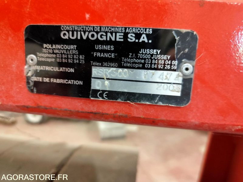 ROULEAU QUIVOGNE RSR 300 TRES PEU SERVI ANNEE 2003 - Tuinmachine: afbeelding 4 ROULEAU QUIVOGNE RSR 300 TRES PEU SERVI ANNEE 2003 - Tuinmachine: afbeelding 4