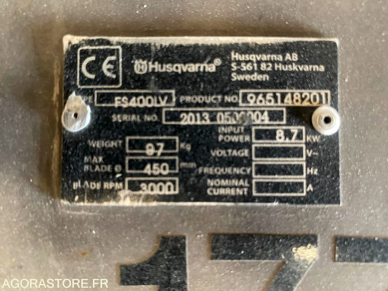 SCIE A SOL HUSQVARNA FS400LCV - 450 mm - Bouwmaterieel: afbeelding 4 SCIE A SOL HUSQVARNA FS400LCV - 450 mm - Bouwmaterieel: afbeelding 4