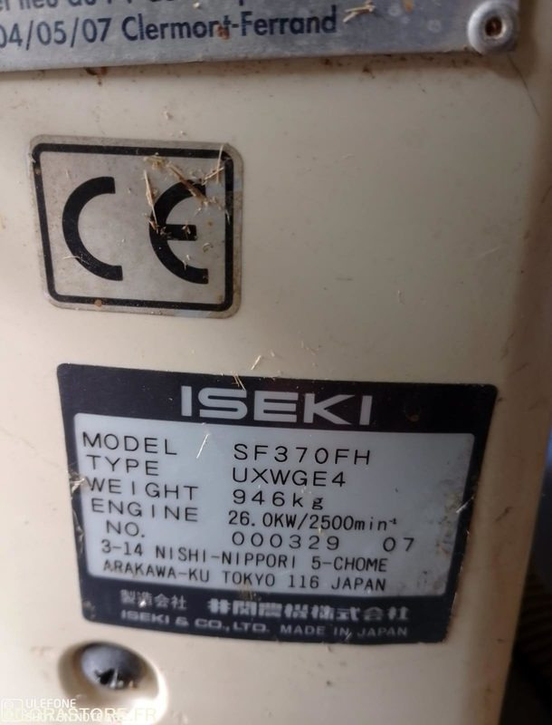 Tondeuse Iseki SF 370 2008 4000h fonctionnel - Gazonmaaier: afbeelding 4 Tondeuse Iseki SF 370 2008 4000h fonctionnel - Gazonmaaier: afbeelding 4