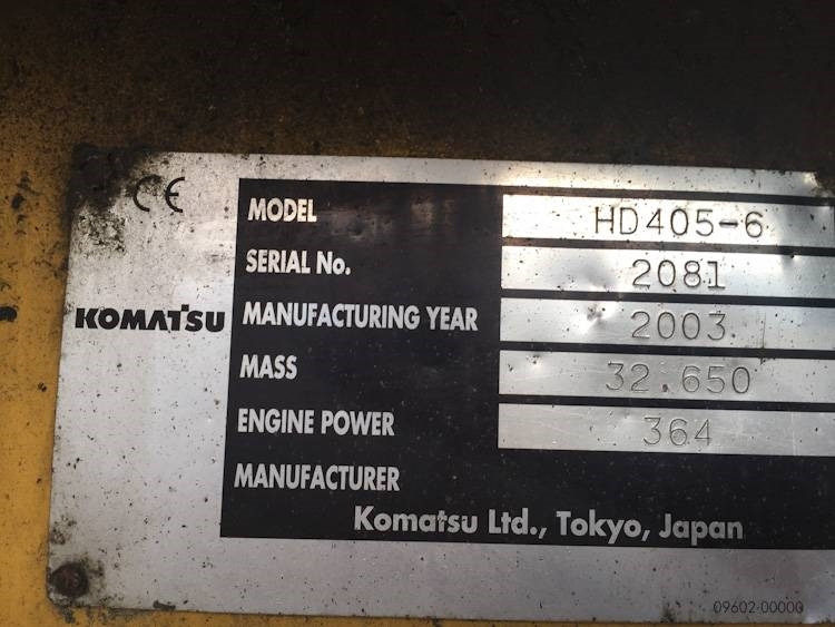 Komatsu HD405-6 - Zelfrijdende kiepwagen: afbeelding 5 Komatsu HD405-6 - Zelfrijdende kiepwagen: afbeelding 5