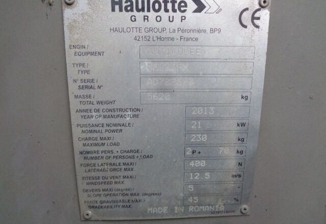 Haulotte HA120 - Knikarmhoogwerker: afbeelding 3 Haulotte HA120 - Knikarmhoogwerker: afbeelding 3