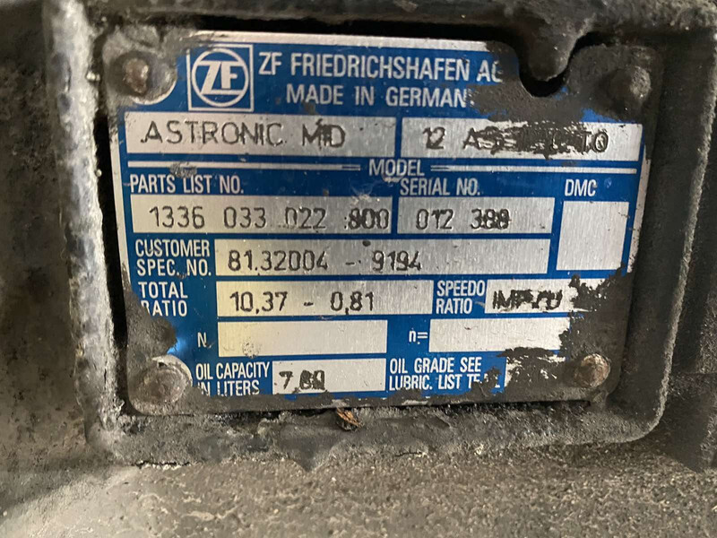 Versnellingsbak voor Vrachtwagen MAN 12AS1210TO: afbeelding 7