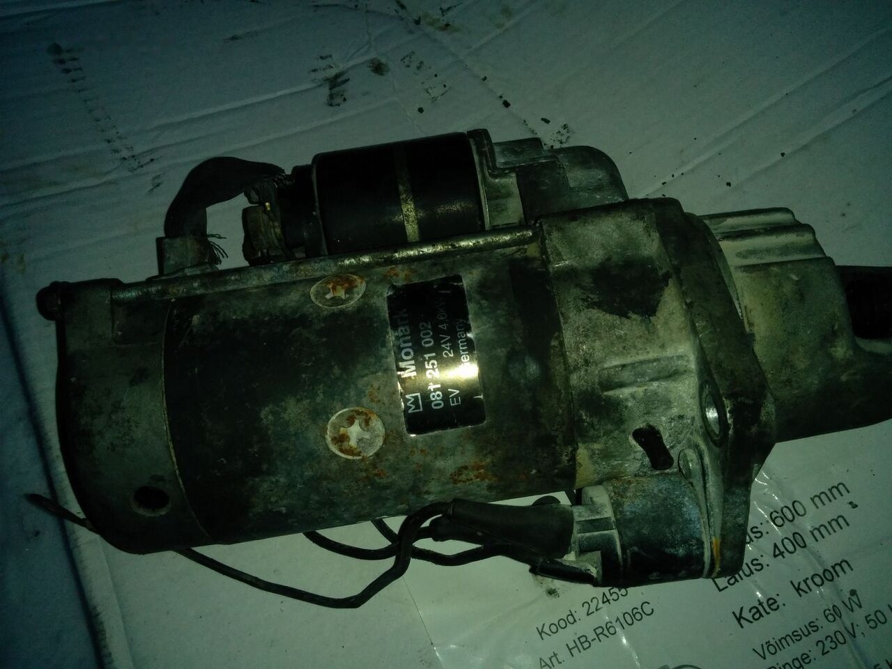 Mercedes-Benz 081251002 Mercedes-Benz 906 - Starter voor Bus: afbeelding 2 Mercedes-Benz 081251002 Mercedes-Benz 906 - Starter voor Bus: afbeelding 2