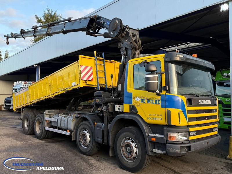 Scania P124-420 8x4 Naafreductie, Bladgeveerd, Handgeschakeld, HIAB 322 E5 - Kipper vrachtwagen, Kraanwagen: afbeelding 1 Scania P124-420 8x4 Naafreductie, Bladgeveerd, Handgeschakeld, HIAB 322 E5 - Kipper vrachtwagen, Kraanwagen: afbeelding 1