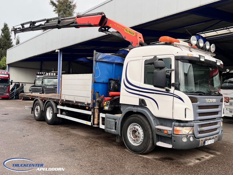 Scania P310 Palfinger PK26002 (2013!), Manuel, Steering axle - Vrachtwagen met open laadbak, Kraanwagen: afbeelding 1 Scania P310 Palfinger PK26002 (2013!), Manuel, Steering axle - Vrachtwagen met open laadbak, Kraanwagen: afbeelding 1