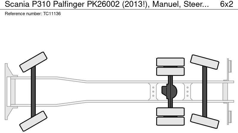 Scania P310 Palfinger PK26002 (2013!), Manuel, Steering axle - Vrachtwagen met open laadbak, Kraanwagen: afbeelding 2 Scania P310 Palfinger PK26002 (2013!), Manuel, Steering axle - Vrachtwagen met open laadbak, Kraanwagen: afbeelding 2