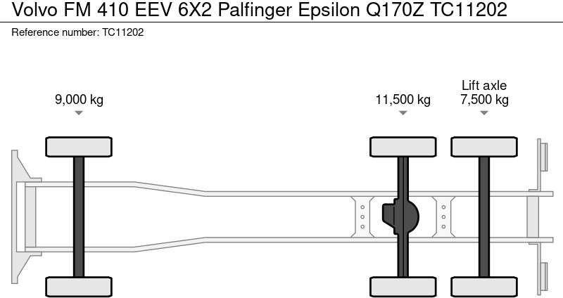 Volvo FM 410 EEV 6X2 Palfinger Epsilon Q170Z - Haakarmsysteem vrachtwagen, Kraanwagen: afbeelding 4 Volvo FM 410 EEV 6X2 Palfinger Epsilon Q170Z - Haakarmsysteem vrachtwagen, Kraanwagen: afbeelding 4