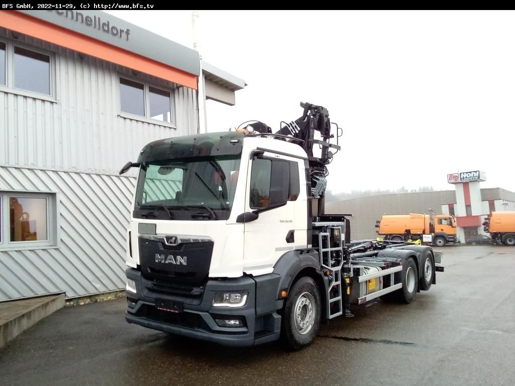 MAN TGS (TG3) 26.510 6x2-4 BL Recyclingkran - Haakarmsysteem vrachtwagen: afbeelding 1 MAN TGS (TG3) 26.510 6x2-4 BL Recyclingkran - Haakarmsysteem vrachtwagen: afbeelding 1