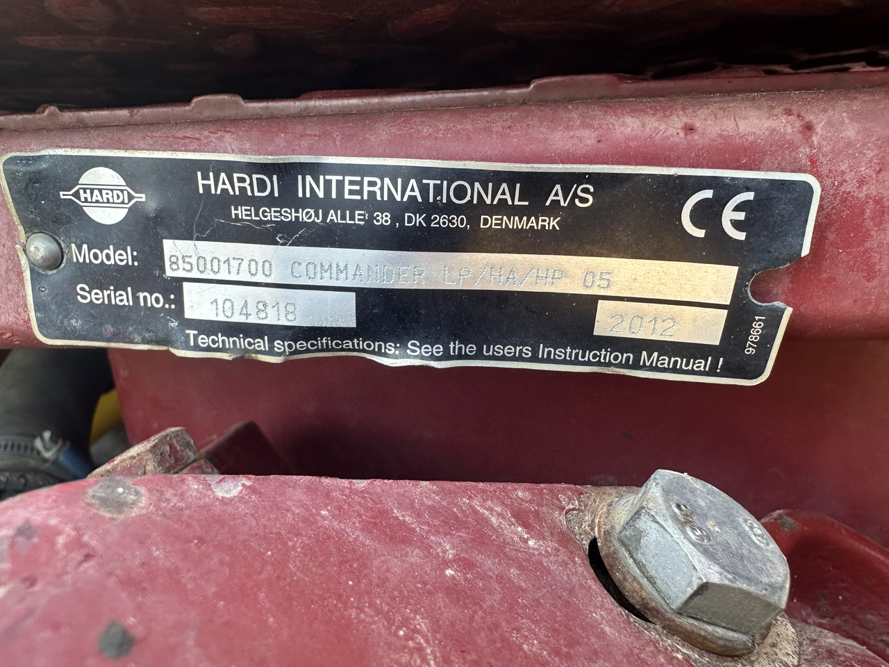 Getrokken veldspuit Hardi Commander 4400 30m GPS: afbeelding 13 Getrokken veldspuit Hardi Commander 4400 30m GPS: afbeelding 13