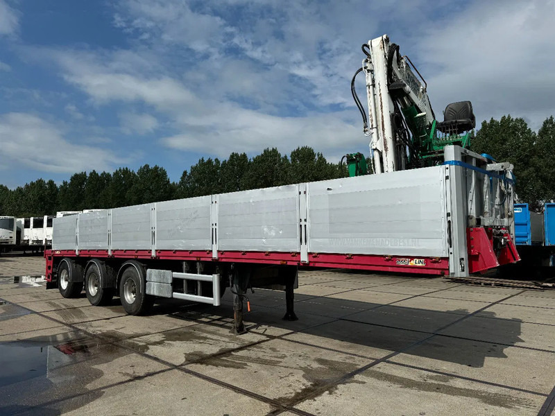 Floor FLO 18 30 S2 + KENNIS CRANE 3X STEERING AXLE - Open bak met boorden oplegger: afbeelding 1 Floor FLO 18 30 S2 + KENNIS CRANE 3X STEERING AXLE - Open bak met boorden oplegger: afbeelding 1