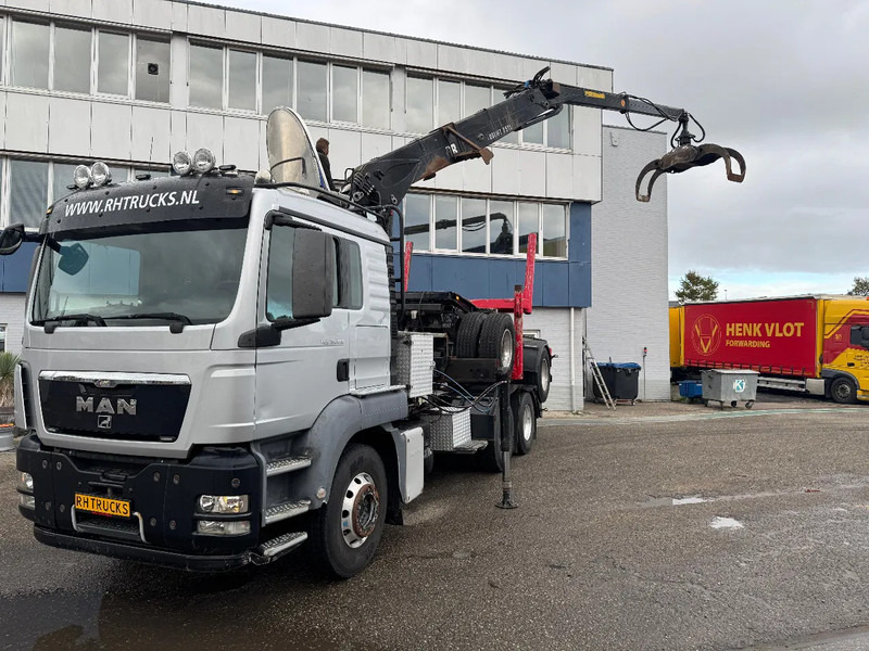 MAN TGS 33.480 6X4 + HIAB 251S.82 + TRAILER 2 AXLE KRAEMER - Houttransport, Kraanwagen: afbeelding 3 MAN TGS 33.480 6X4 + HIAB 251S.82 + TRAILER 2 AXLE KRAEMER - Houttransport, Kraanwagen: afbeelding 3