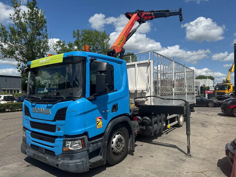 Scania P280 4X2 EURO 6 PALFINGER PK12002 + REMOTE CONTROL - Vrachtwagen met open laadbak, Kraanwagen: afbeelding 2 Scania P280 4X2 EURO 6 PALFINGER PK12002 + REMOTE CONTROL - Vrachtwagen met open laadbak, Kraanwagen: afbeelding 2