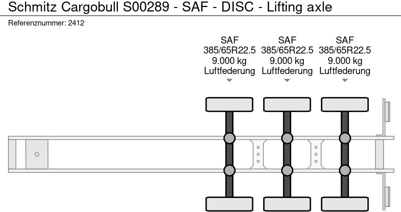Kipper oplegger Schmitz Cargobull S00289 - SAF - DISC - Lifting axle: afbeelding 16