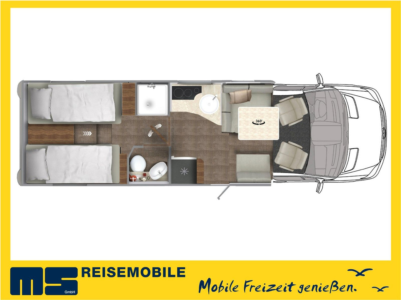 Eura Mobil CONTURA 766 EB /LUMINARY PAKET / EINZELBETTEN - Half integraal camper: afbeelding 2 Eura Mobil CONTURA 766 EB /LUMINARY PAKET / EINZELBETTEN - Half integraal camper: afbeelding 2
