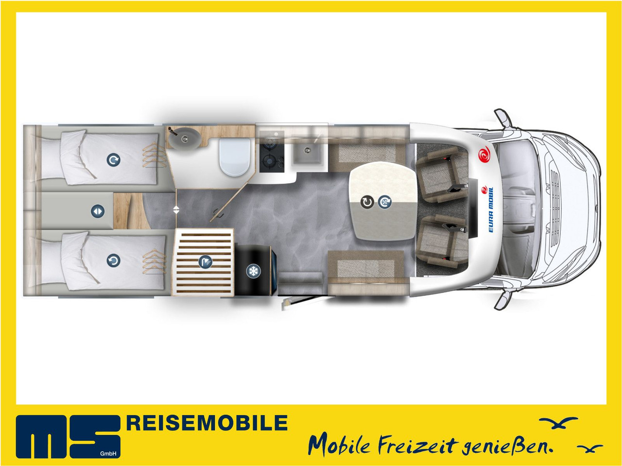 Eura Mobil PROFILA T 720 EF - 101 EDITION / EINZELBETTEN - Half integraal camper: afbeelding 2 Eura Mobil PROFILA T 720 EF - 101 EDITION / EINZELBETTEN - Half integraal camper: afbeelding 2