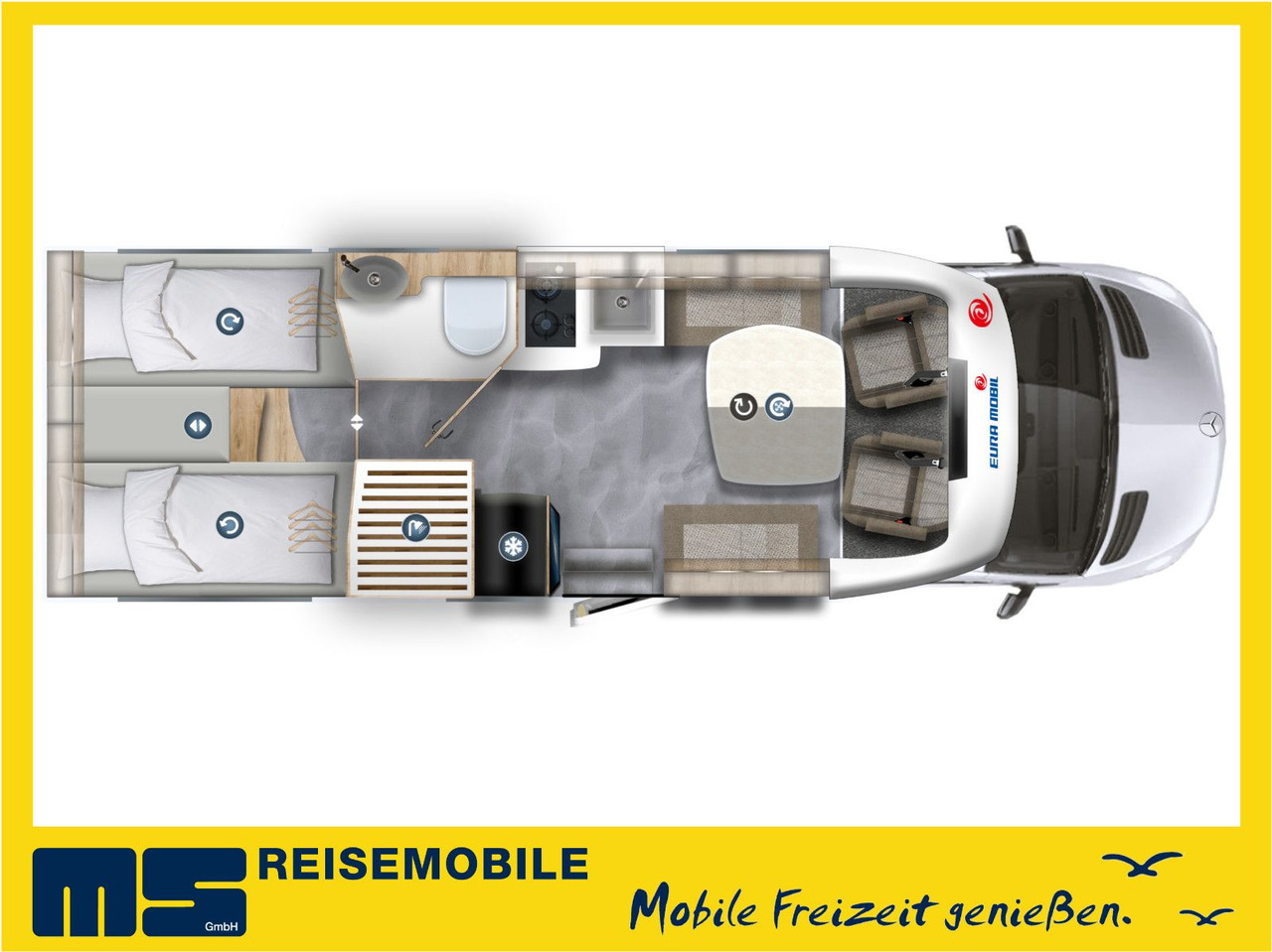 Eura Mobil PROFILA T 726 EF /- MODELL 2025 -/ EINZELBETTEN - Half integraal camper: afbeelding 2 Eura Mobil PROFILA T 726 EF /- MODELL 2025 -/ EINZELBETTEN - Half integraal camper: afbeelding 2