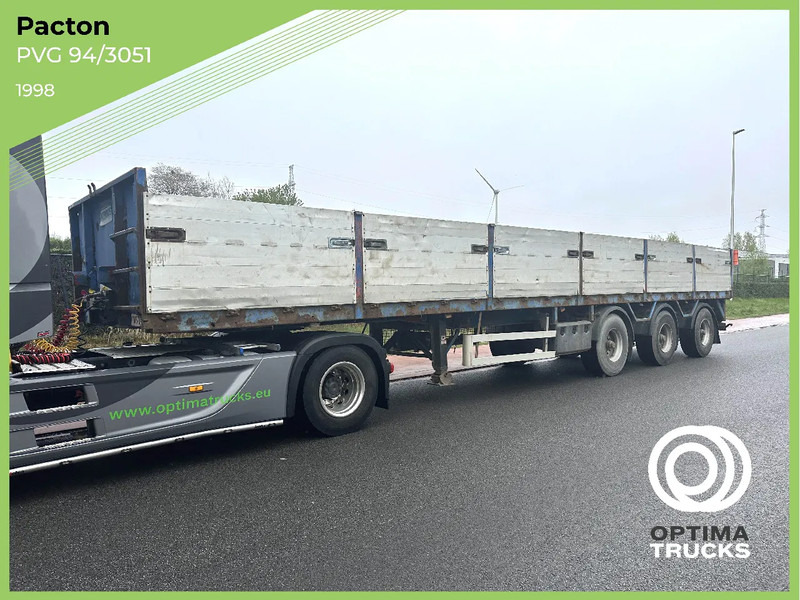 Pacton Plateau à ridelles / Flatbed trailer with sideboards - Open bak met boorden oplegger: afbeelding 1 Pacton Plateau à ridelles / Flatbed trailer with sideboards - Open bak met boorden oplegger: afbeelding 1