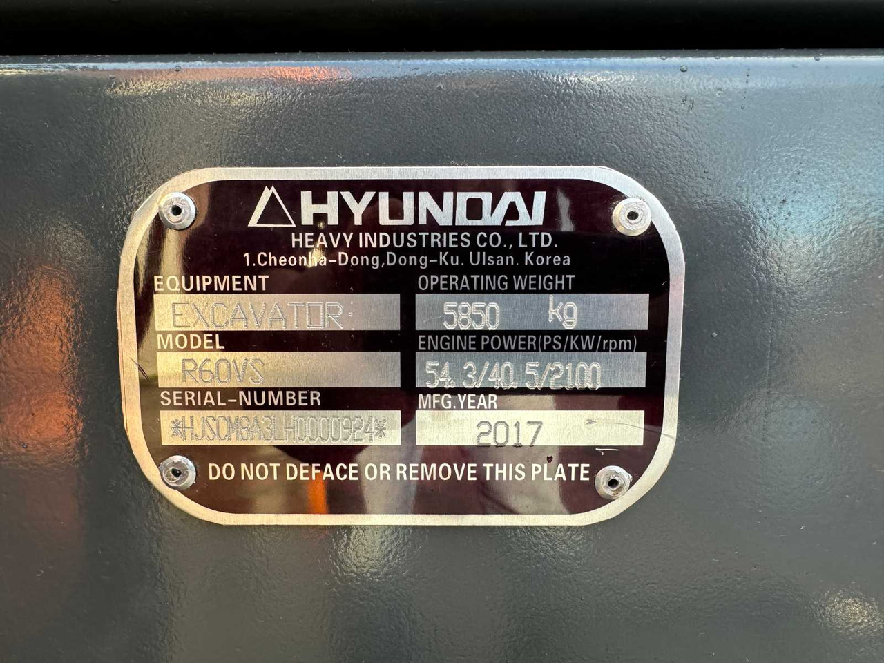 Rupsgraafmachine Hyundai R60VS: afbeelding 44