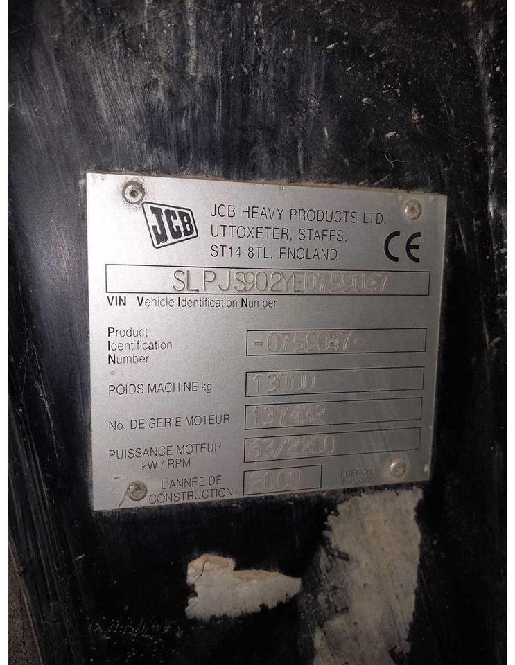 JCB - 2000 - JS130 - CRAWLER EXCAVATOR - Graafmachine: afbeelding 5 JCB - 2000 - JS130 - CRAWLER EXCAVATOR - Graafmachine: afbeelding 5