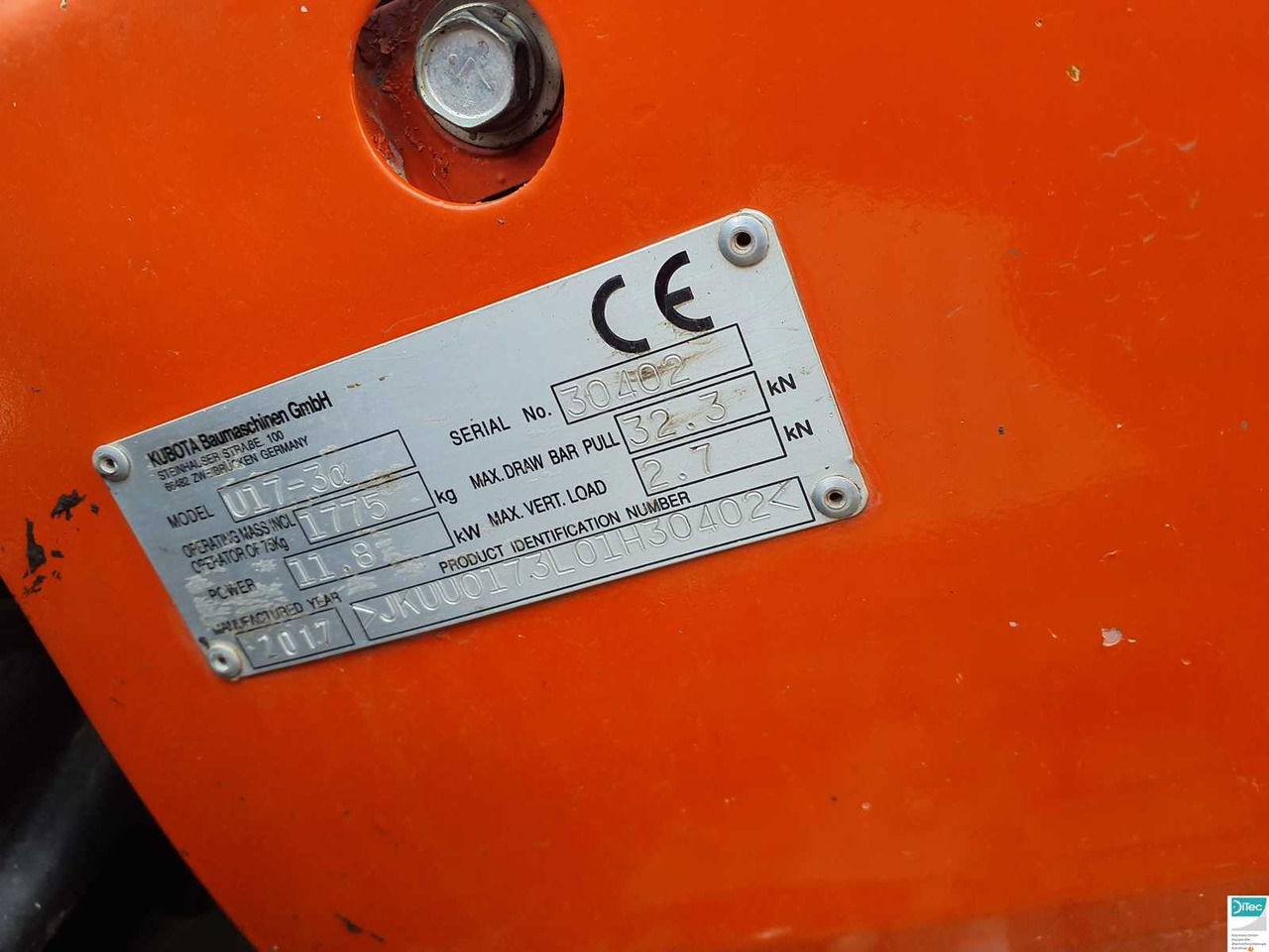 KUBOTA U17-3 ALPHA ELECTRIC KUBOTA SHORT TAIL TAIL EXCAVATOR, EXCAVATOR, EXCAVATOR - Graaflaadmachine: afbeelding 5 KUBOTA U17-3 ALPHA ELECTRIC KUBOTA SHORT TAIL TAIL EXCAVATOR, EXCAVATOR, EXCAVATOR - Graaflaadmachine: afbeelding 5