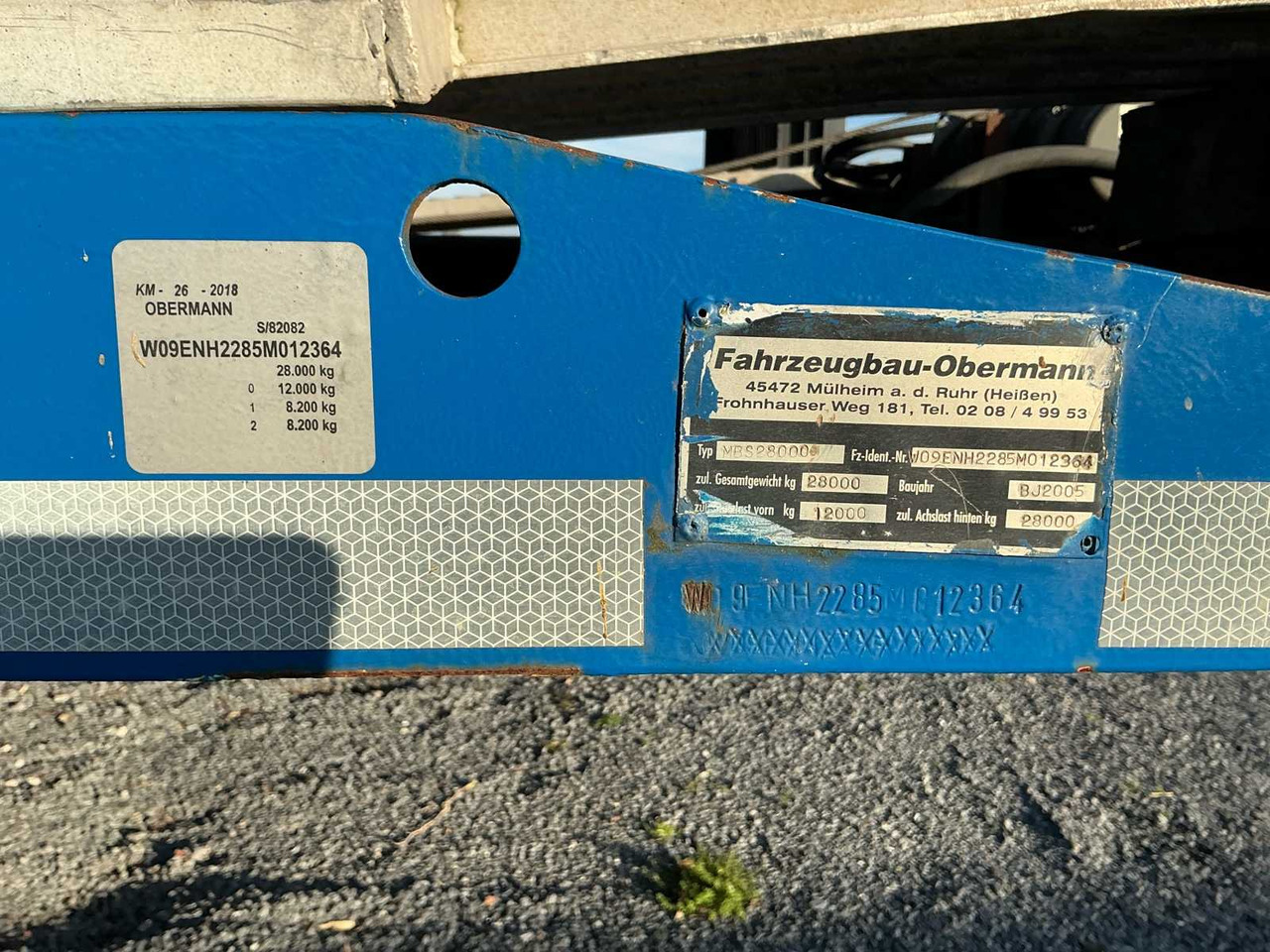 2005 OBERMANN MBS28000 SEMI-TRAILER - Oplegger: afbeelding 5 2005 OBERMANN MBS28000 SEMI-TRAILER - Oplegger: afbeelding 5