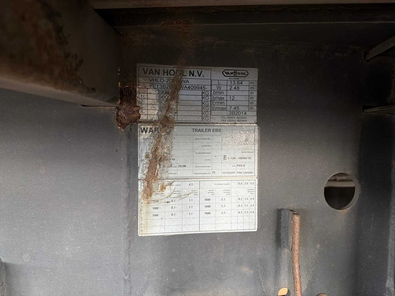 Oplegger 2007 VAN HOOL 3B2014 SEMI-TRAILER: afbeelding 16