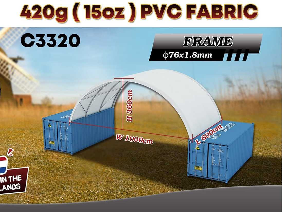 Rhino-Cross-Shelter C3320 - 6x10x3,6 m - Opslagtank: afbeelding 2 Rhino-Cross-Shelter C3320 - 6x10x3,6 m - Opslagtank: afbeelding 2