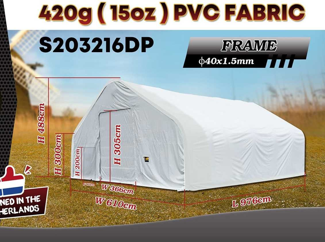 Rhino-Cross-Shelter S203216DP - 9,76x6,1x4,88 m - Opslagtank: afbeelding 2 Rhino-Cross-Shelter S203216DP - 9,76x6,1x4,88 m - Opslagtank: afbeelding 2