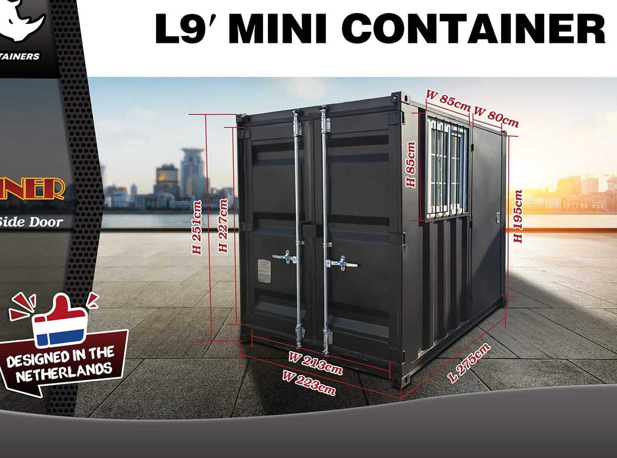 Zeecontainer Rhino-cross-containers 9ft met deur en raam: afbeelding 7